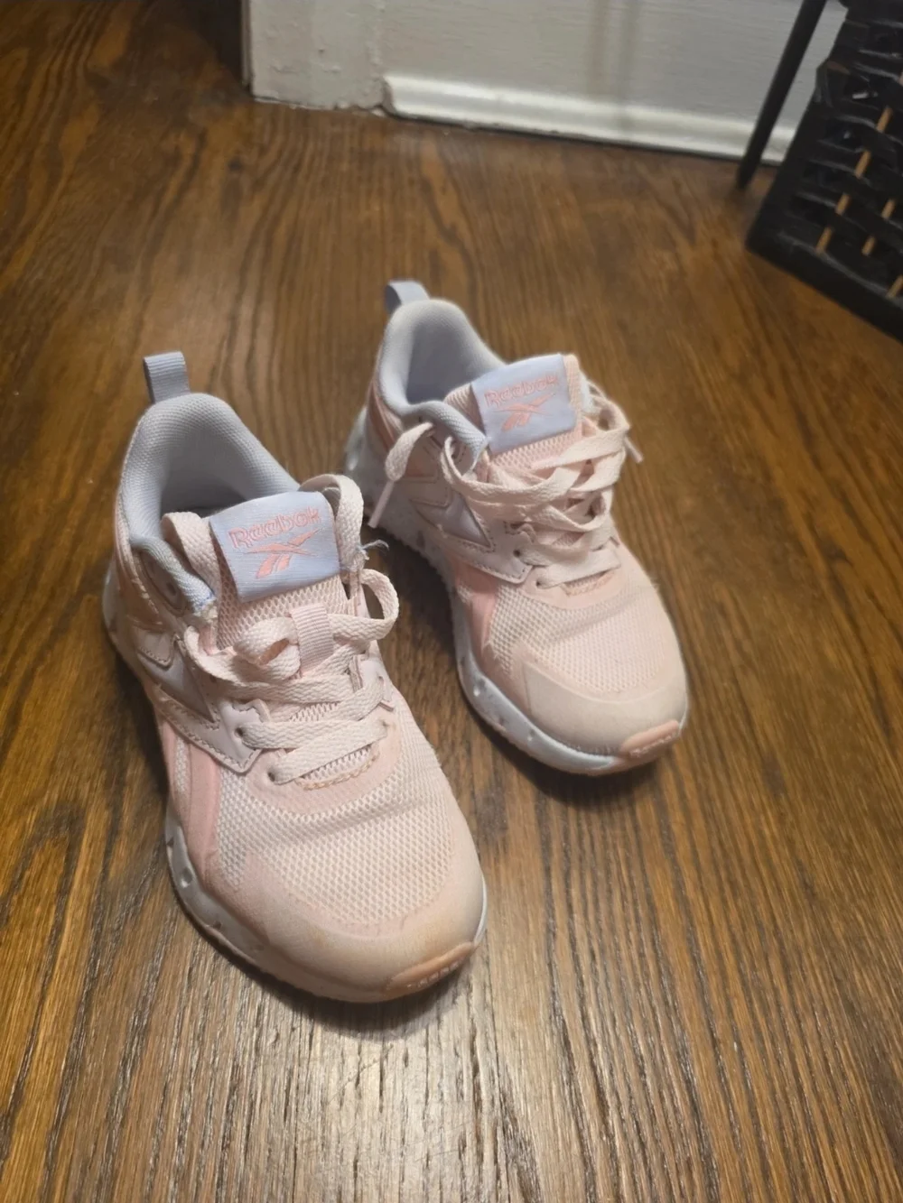 Girls' Reebok Light Pink Breathable Sneakers with Cushioned Soles